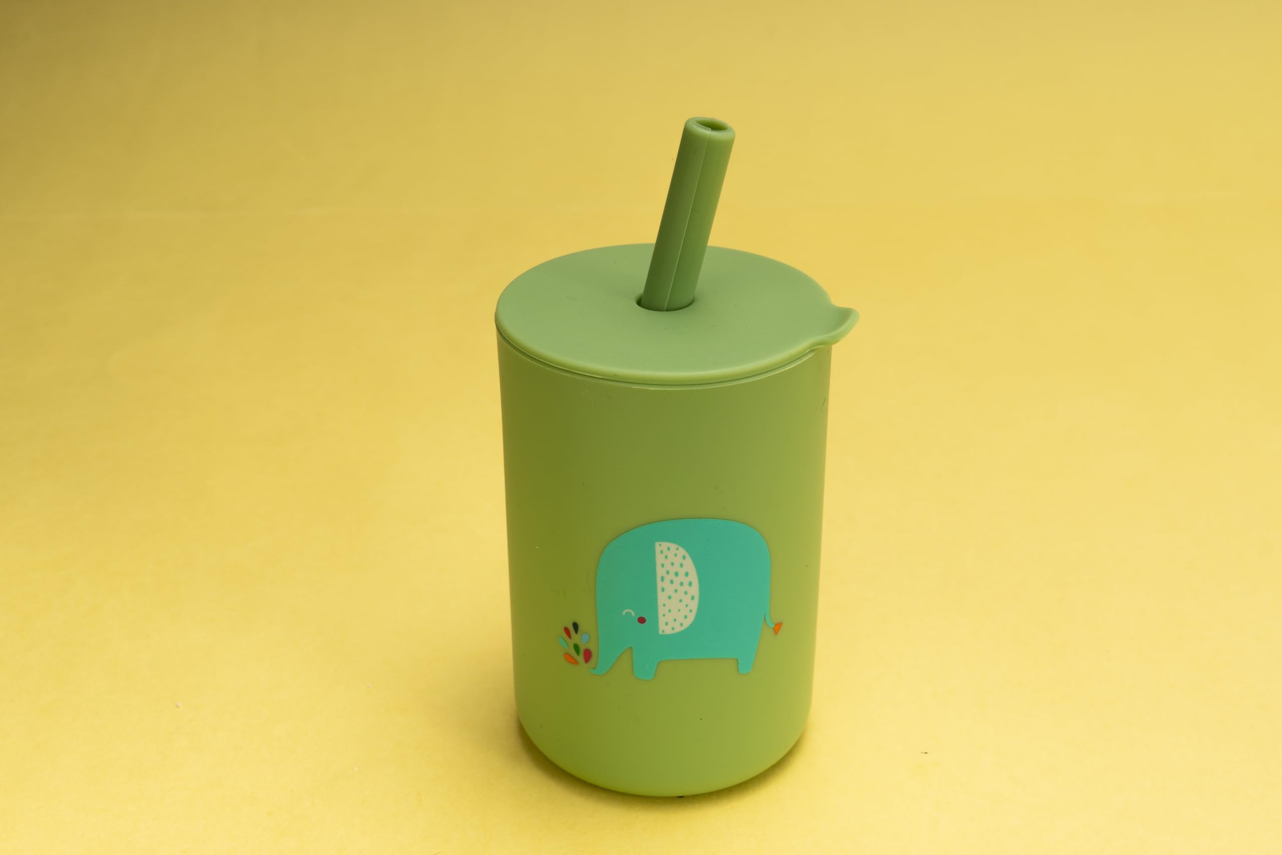 Giggly Giraffe Silicon Straw Cup - Toddler-Friendly, Bite-Proof, and Easy to Clean | (Pack of 2)_Duplicate1