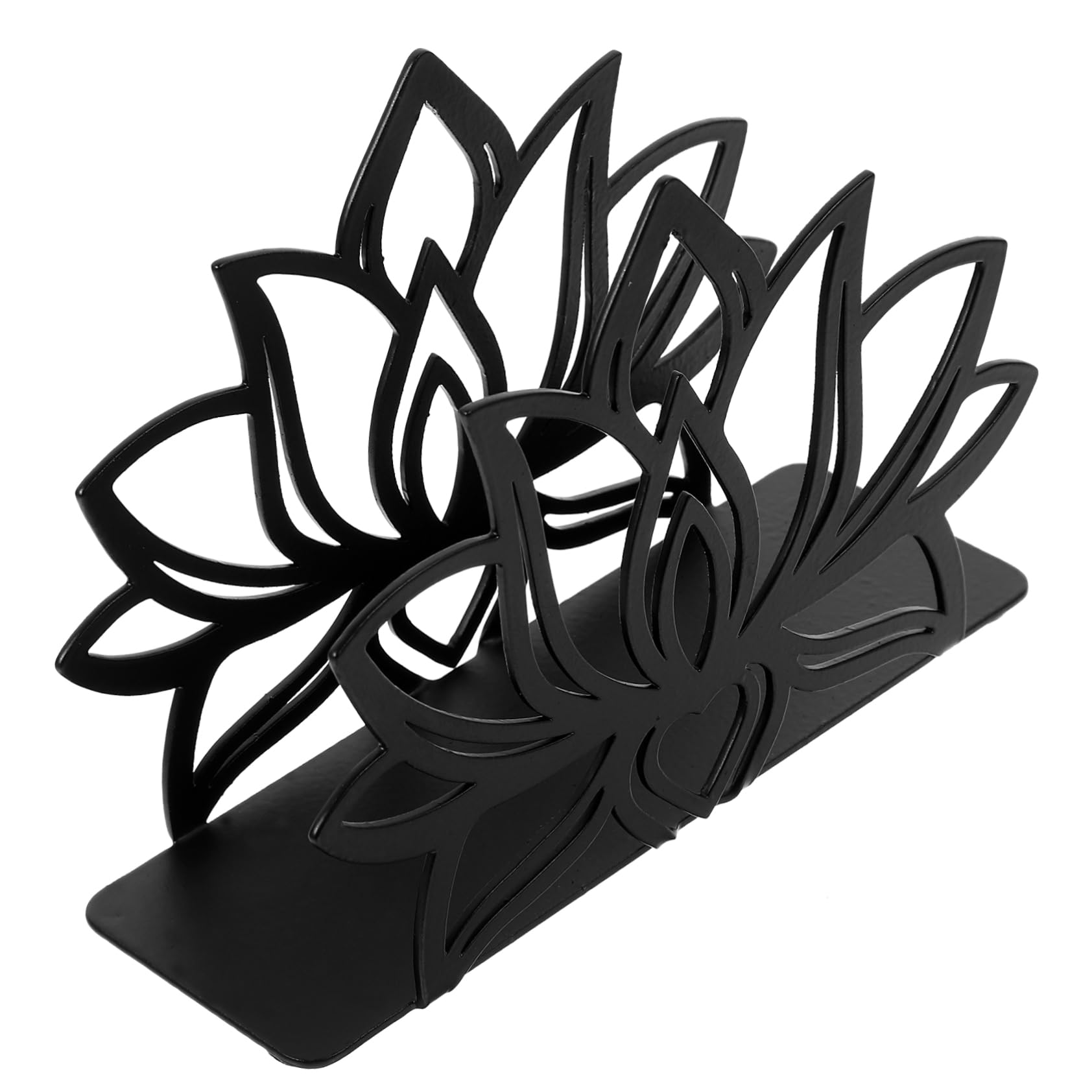 Cabilock 4 Soportes Para Servilletas Con Forma De Flor De Loto De Hierro Y Metal Dispensadores De Servilletas Independientes.