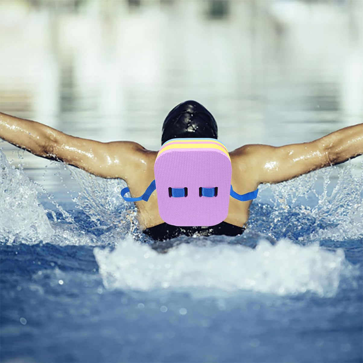 NAMOARLY 2Pcs Swim Float Training Aid Swimming Back Board for Beginners Durable Lightweight Kick Board for Ages Enhances Swimming Confidence