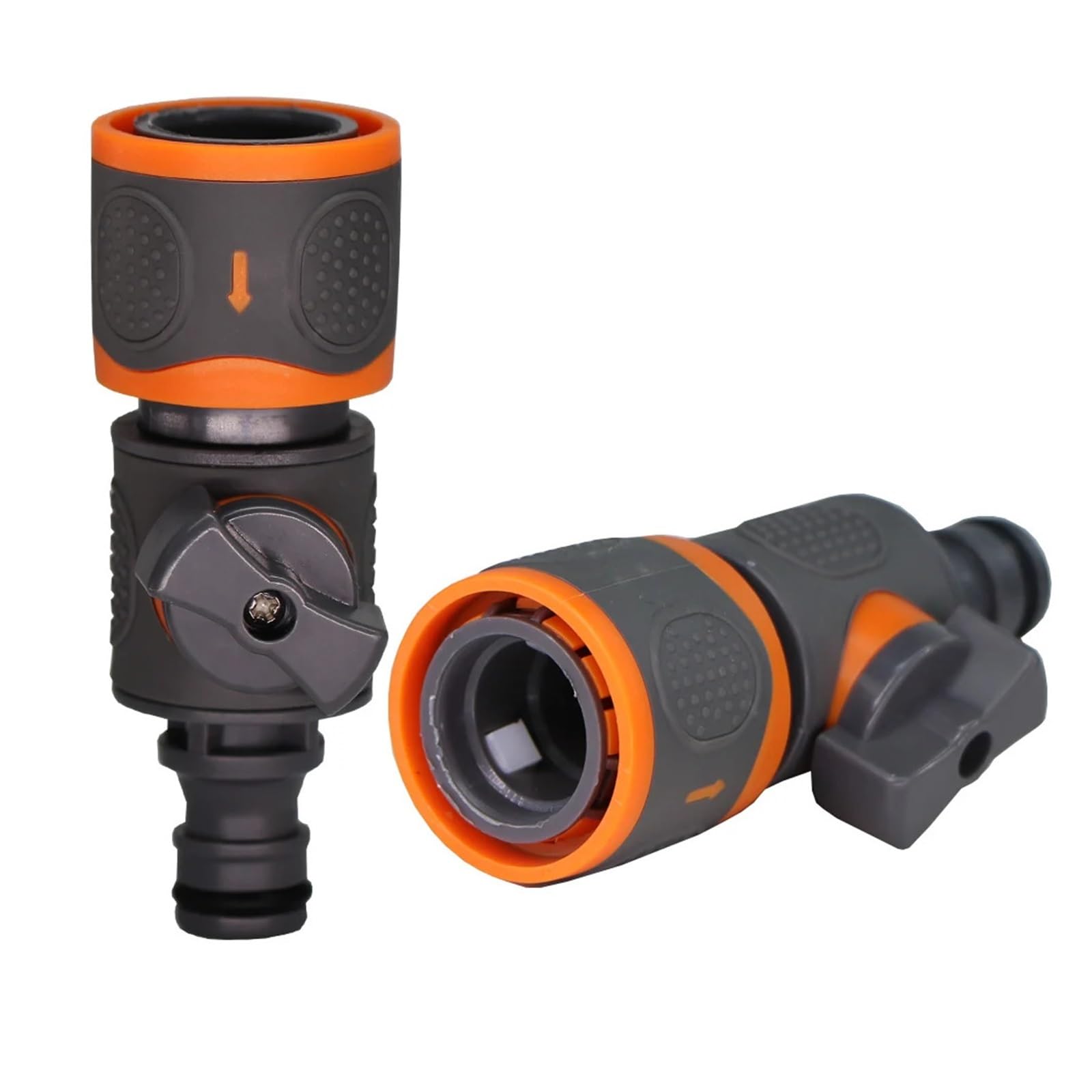 Conector rápido de manguera, adaptador de acoplamiento de goma de plástico, acoplador de sistema de riego, válvula de cierre, 1/4, 3/8 '', 1/2'', 3/4''(Mx1pcs)