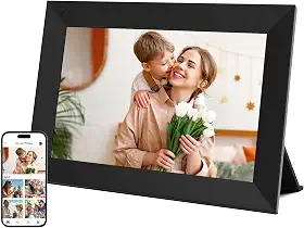 Moldura digital WiFi com tela sensível ao toque preta HD de 10,1 polegadas - Annie