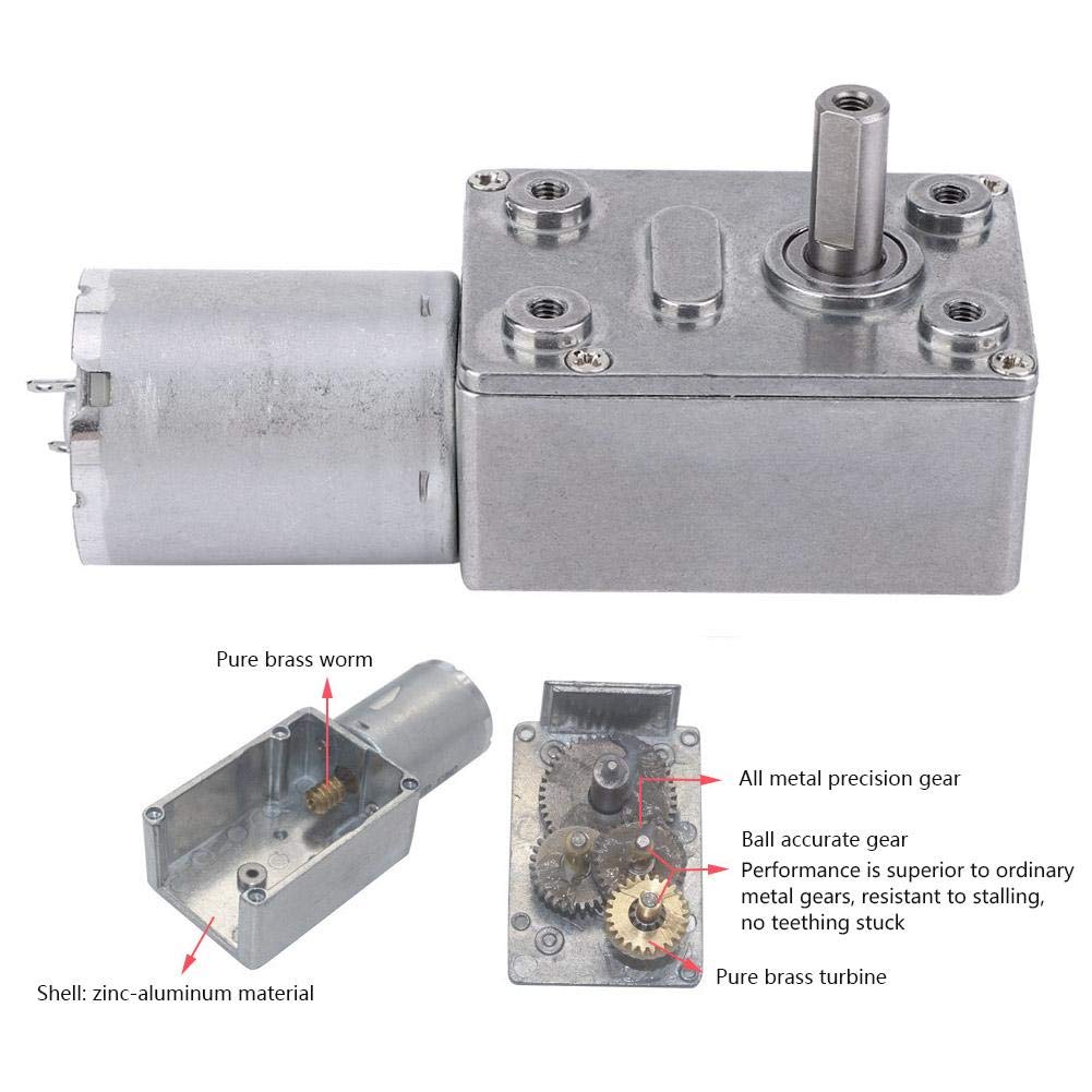 Motor de engranaje helicoidal DC12V 30RPM gran torsión para múltiples propósitos
