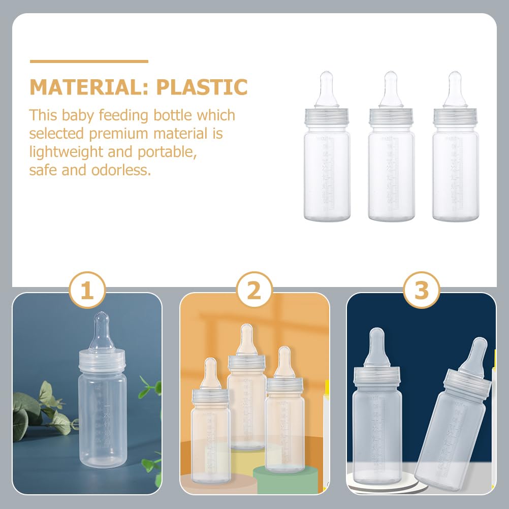 ifundom Babyflaschen Set 100ml mit Skala, BPA-freie Kunststoff Milchflasche für Neugeborene, Transparent, 12 Stück