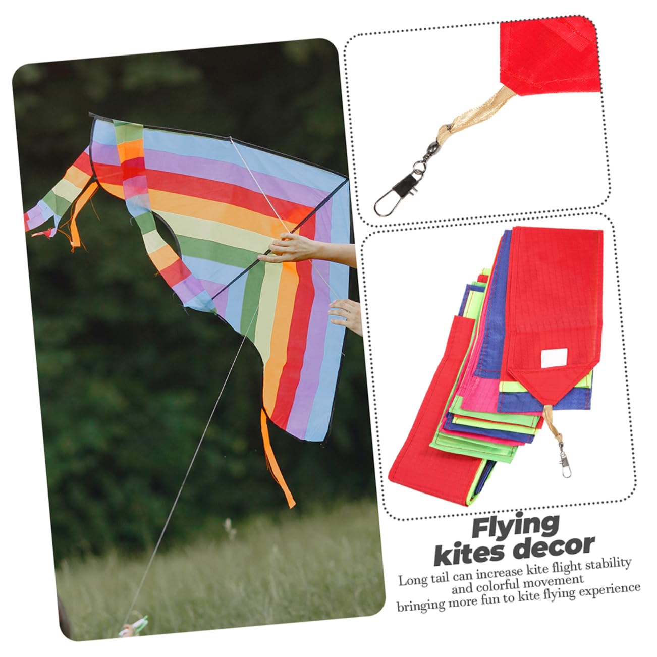 BESPORTBLE Kite Tail Flying Kite Decor Streamer Ornament for Stability Rc Drone Compatible