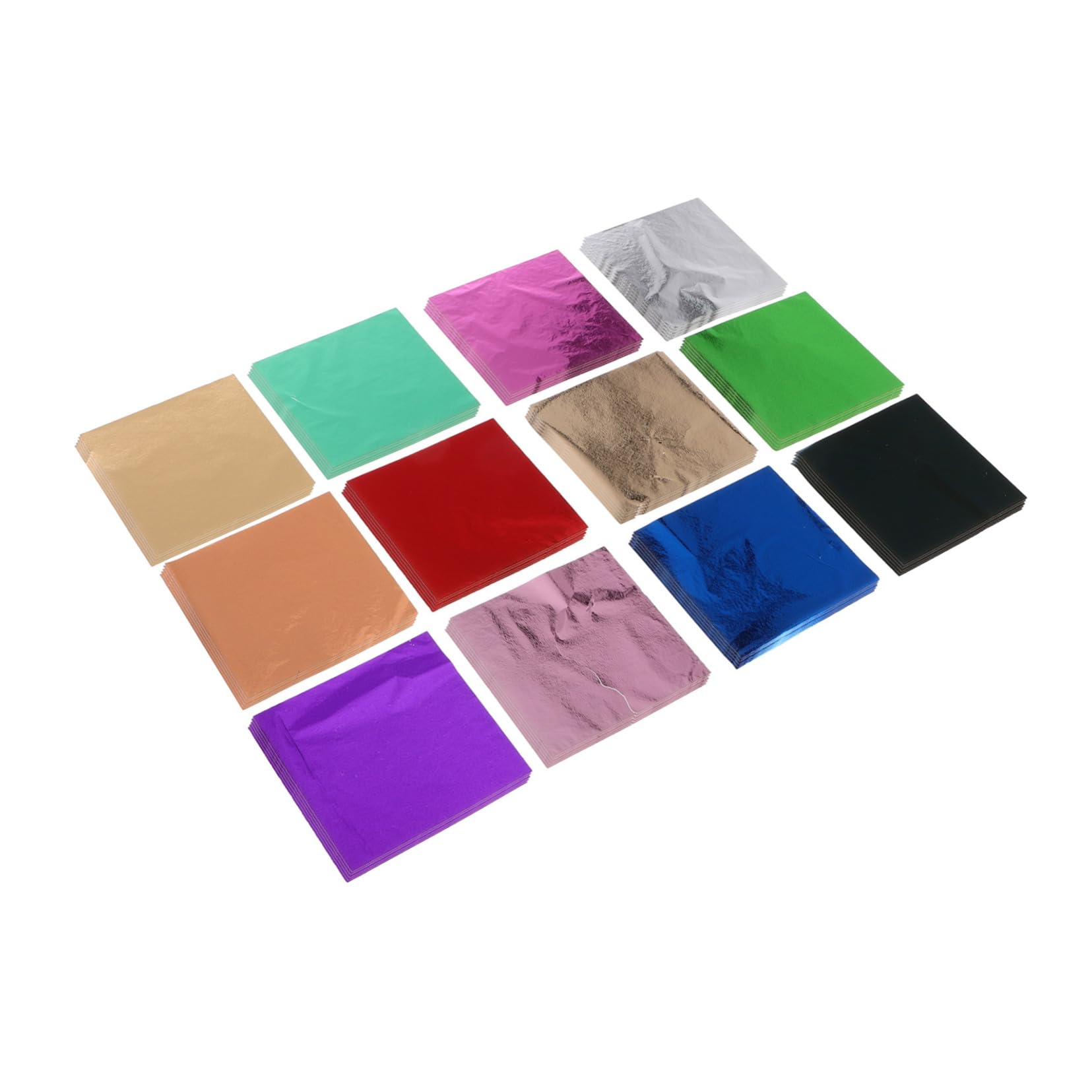 Blattgoldpapier für Bastelarbeiten 240 Blatt 12 Farben Imitationsgold