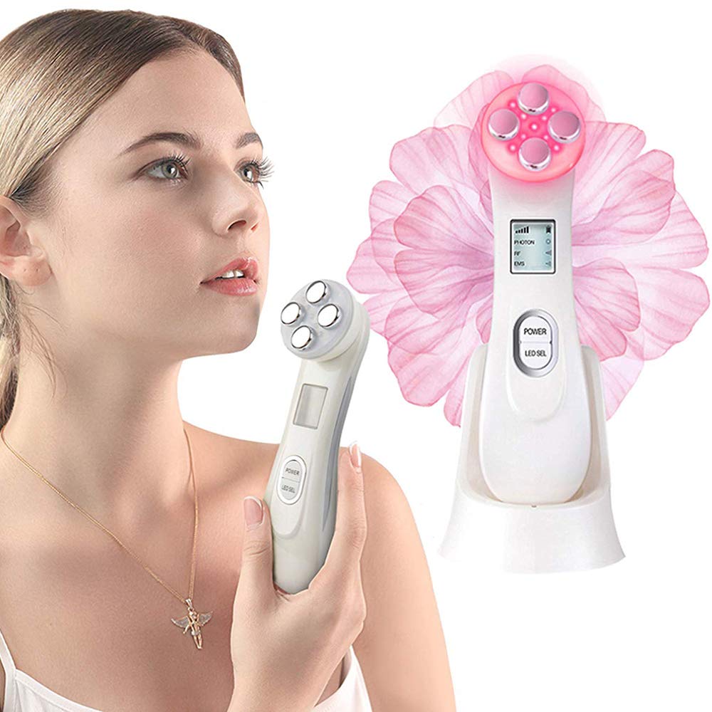 Wrinkle Remover Machine, 5 in 1Facial Skin Tightening beauty device Improves the Appearance of Skin damaged by wrinkles age - Collagen Boost Skin Firming