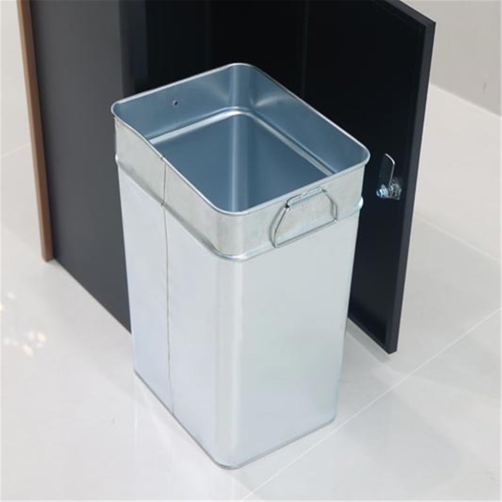 Inicio Papelera for interiores y exteriores, contenedor de basura acero inoxidable con cenicero, residuos comercial Papelera