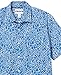 Amazon Essentials Men's Regular-Fit Short-Sleeve Poplin Shirt, Navy Floral, Large