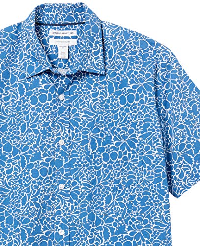 Image of Amazon Essentials Men's Regular-Fit Short-Sleeve Poplin Shirt, Collared, Washed