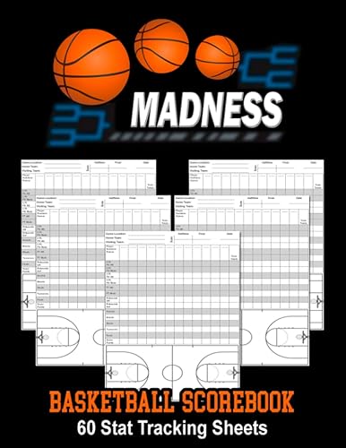 Basketball Scorebook: Basketball Stat Tracker Player Log | Basketball Stat Sheet Book with Shot Tracking Court Diagrams | Basketball Season Memory Keeper