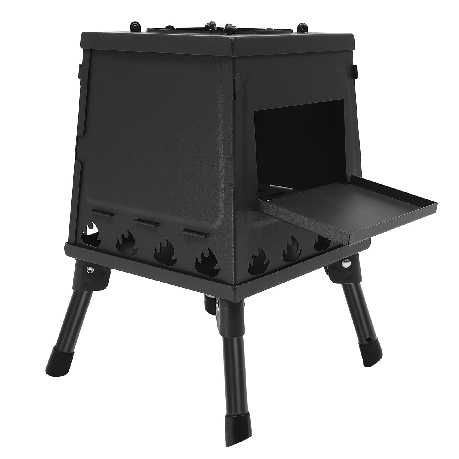 Mini estufa plegable para tienda de campaña, para camping (3-5 personas), resistente al viento, cocina y calefacción, estufa de leña portátil para picnic y al aire libre