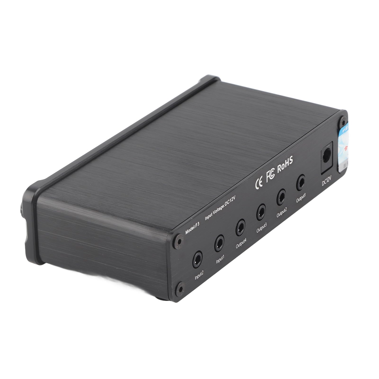 Selektor Głośników Stereo 2 na 4 Wyjścia z regulacją Głośności, Przełącznik Audio RCA, Zbalansowany Konwerter Audio, Skrzynka Rozdzielcza Selektora Audio dla (wtyczka UE)