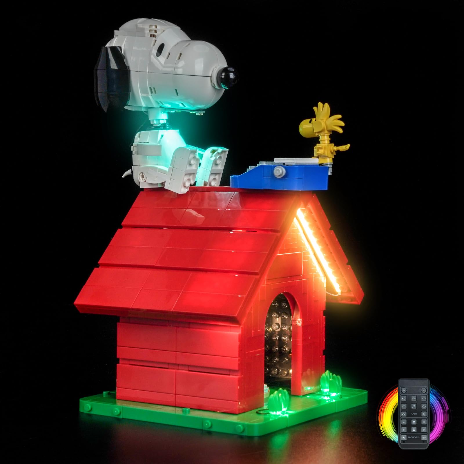 LocoLee Licht Kit kompatibel mit Lego Peanuts: Snoopys Hundehütte, (kein Modell, nur Licht) Dekorative Beleuchtung Set Compatible with Lego 21368 Peanuts: Snoopy's Doghouse