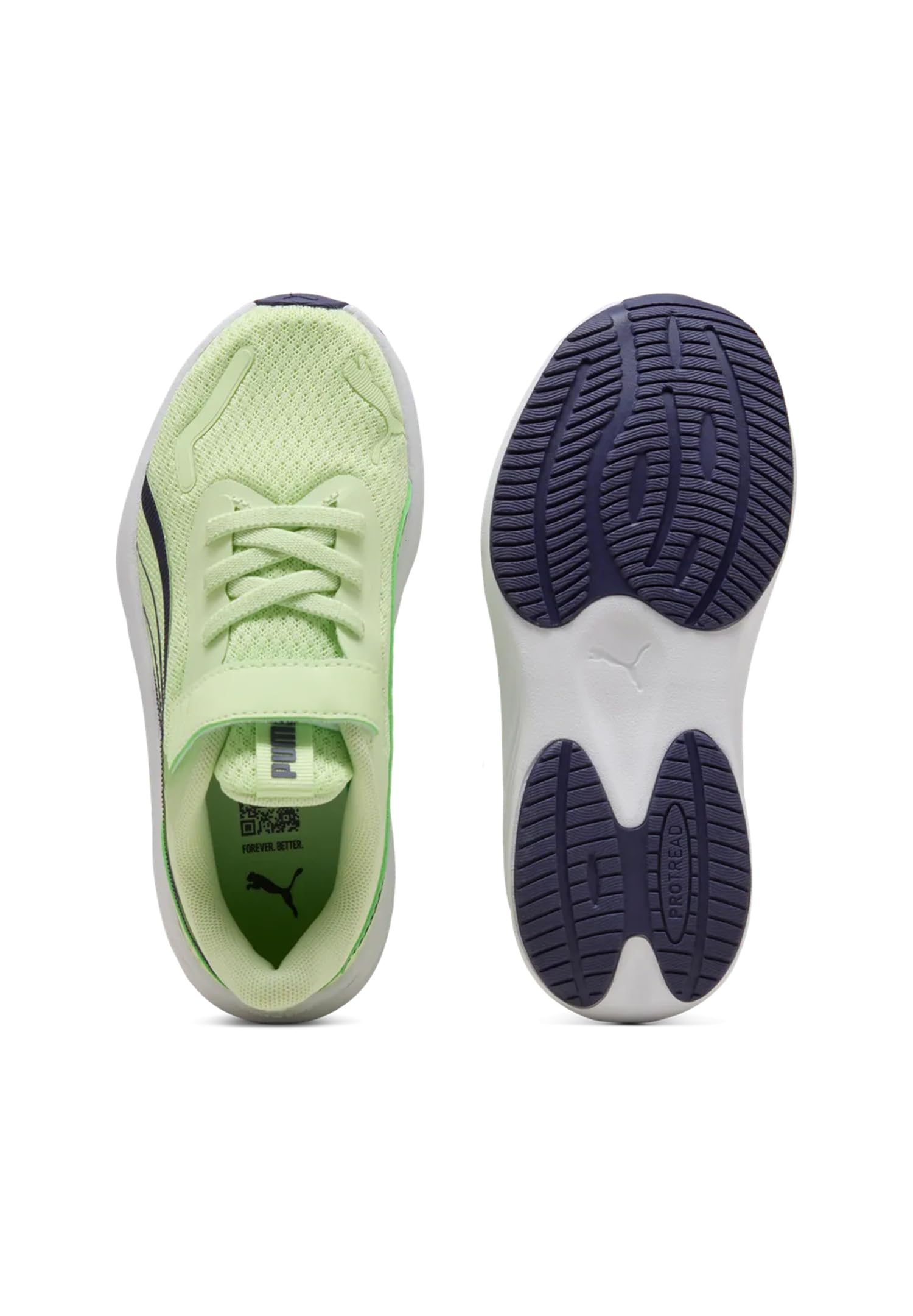 PUMA Pounce Lite AC+ PS Sneaker, Apple Spritz-Shadow Gray White, 13 UK Bambino, Apple Spritz Shadow Gray PUMA White, 32 EU