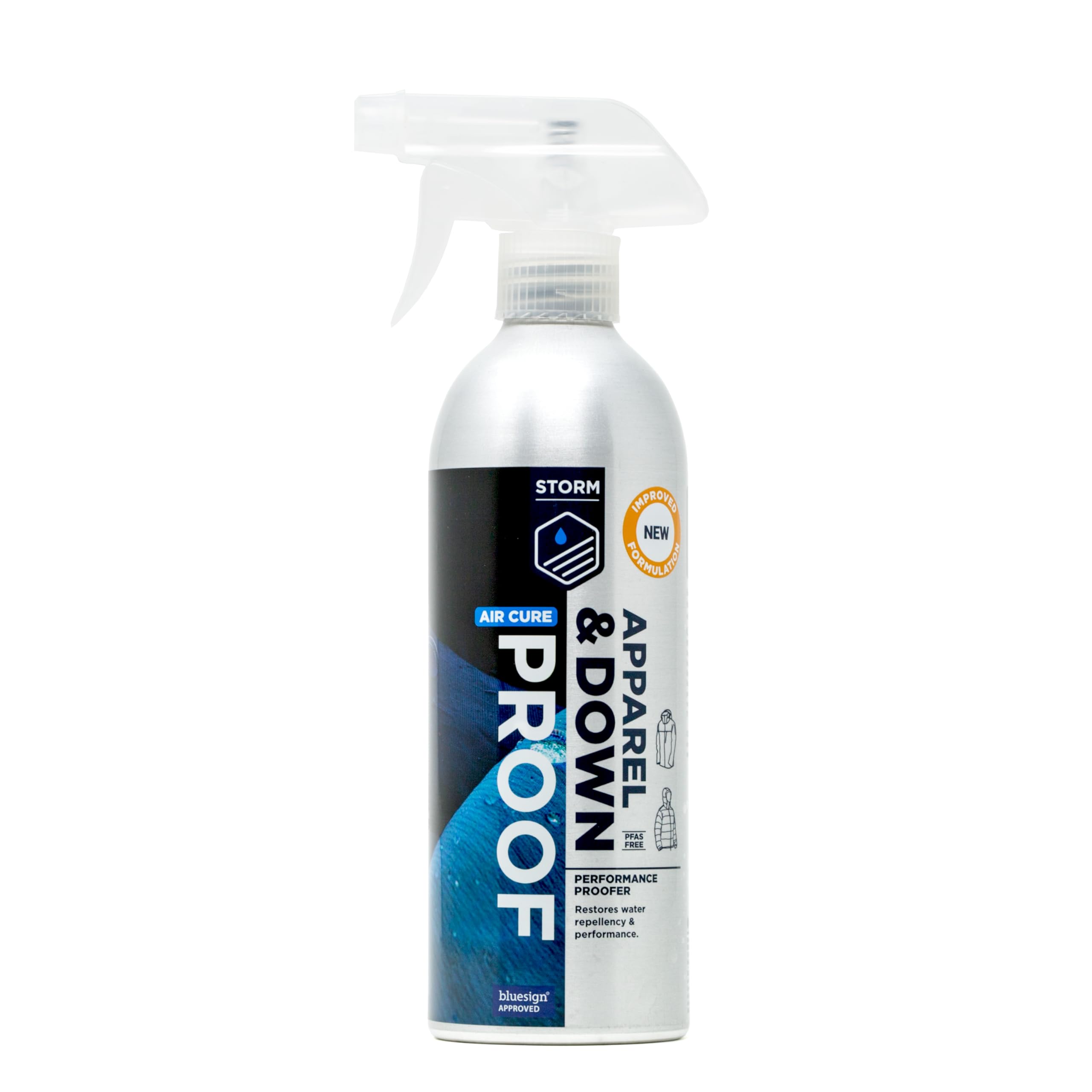 STORM Air-Cure Apparel & Down Proofer Spray 500ml | Spray-on Waterproofing Solution To Restore Water Repellent Properties to Technical Waterproof Clothing & Down-filled Items | No need to add heat