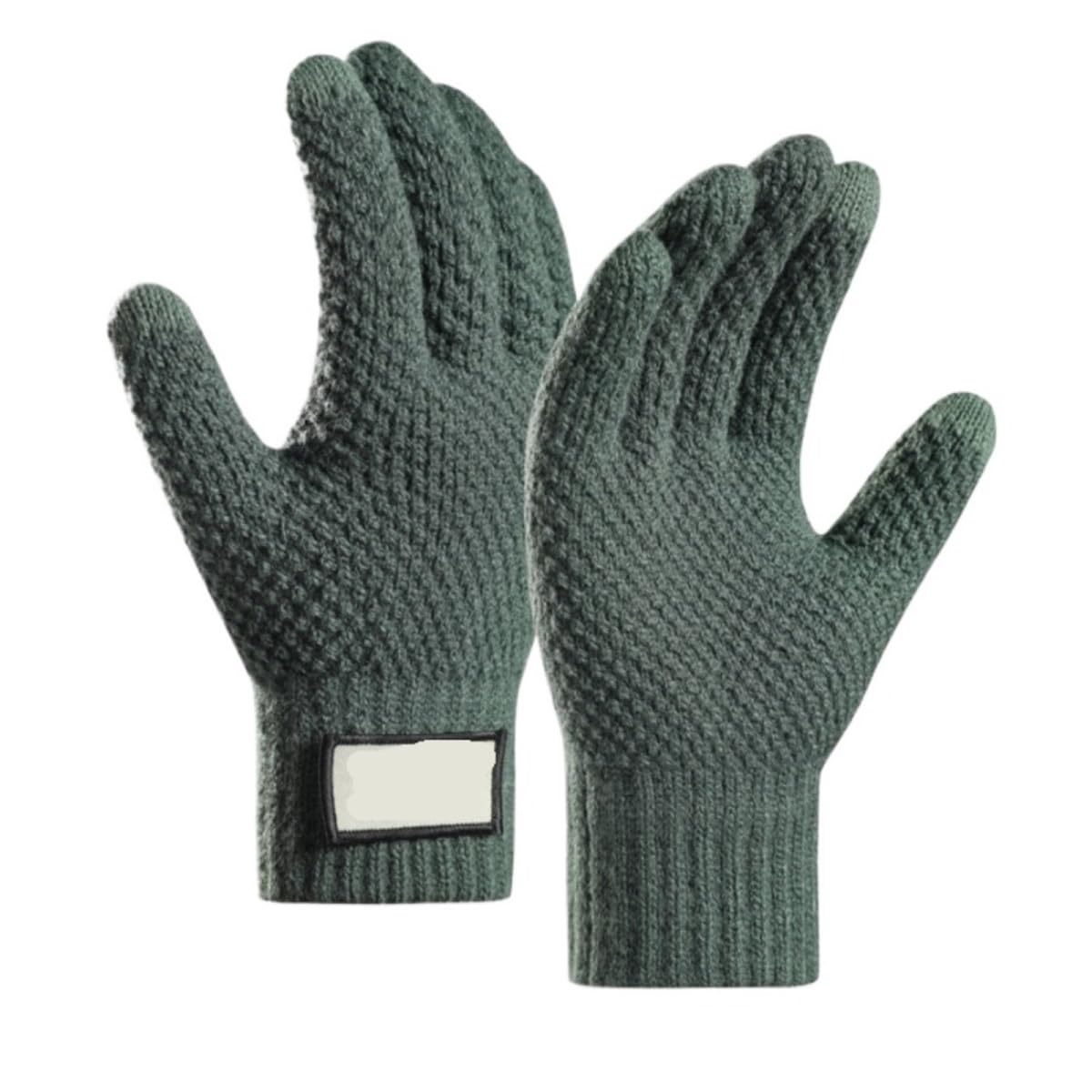 Guantes Viento Deportivos Guantes Gruesos De Punto For Hombre Y Mujer, Con Dedos Completos, Cálidos, For Invierno, Pantalla Táctil Regalos De Invierno