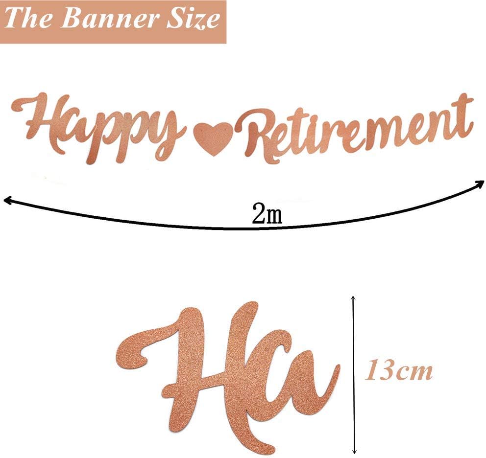 Rose Gold Retirement Banner with Bunting Flags - The Legend Has Retired - Ideal for Women & Men Retirement Party Supplies - Image 3