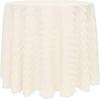 Vista 40 de ULTIMATE TEXTILE Mantel redondo de rayas satinadas de 72 pulgadas, color azul marino