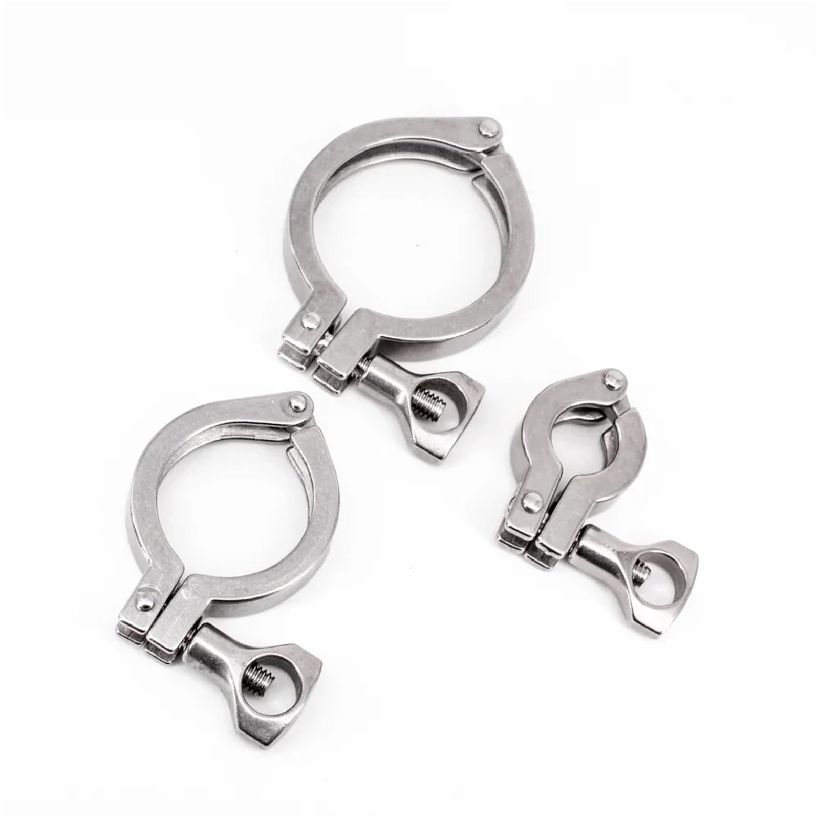 Ruajogynvm One Color K25.4-119Mm 0.5" 0.75" 1" 1.5" 2" 2.5" 3" 4" Tri Clamp Sus 304 Stainless Steel Pipe Fitting Connector (K77.5mm 275G)