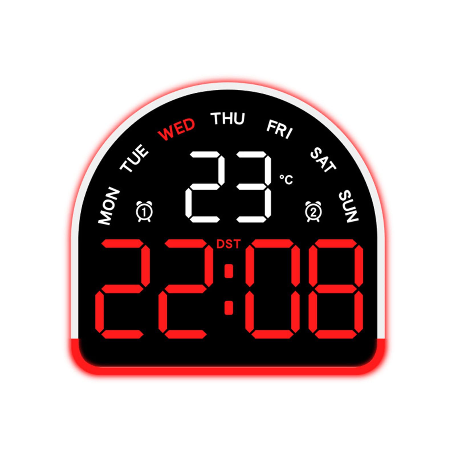 Xinsheinelry Digital Alarm Clock for Bedroom Electric Desk Large Number Temperature USB Port Loud Alarms LED Digital Clocks Desk Alarm