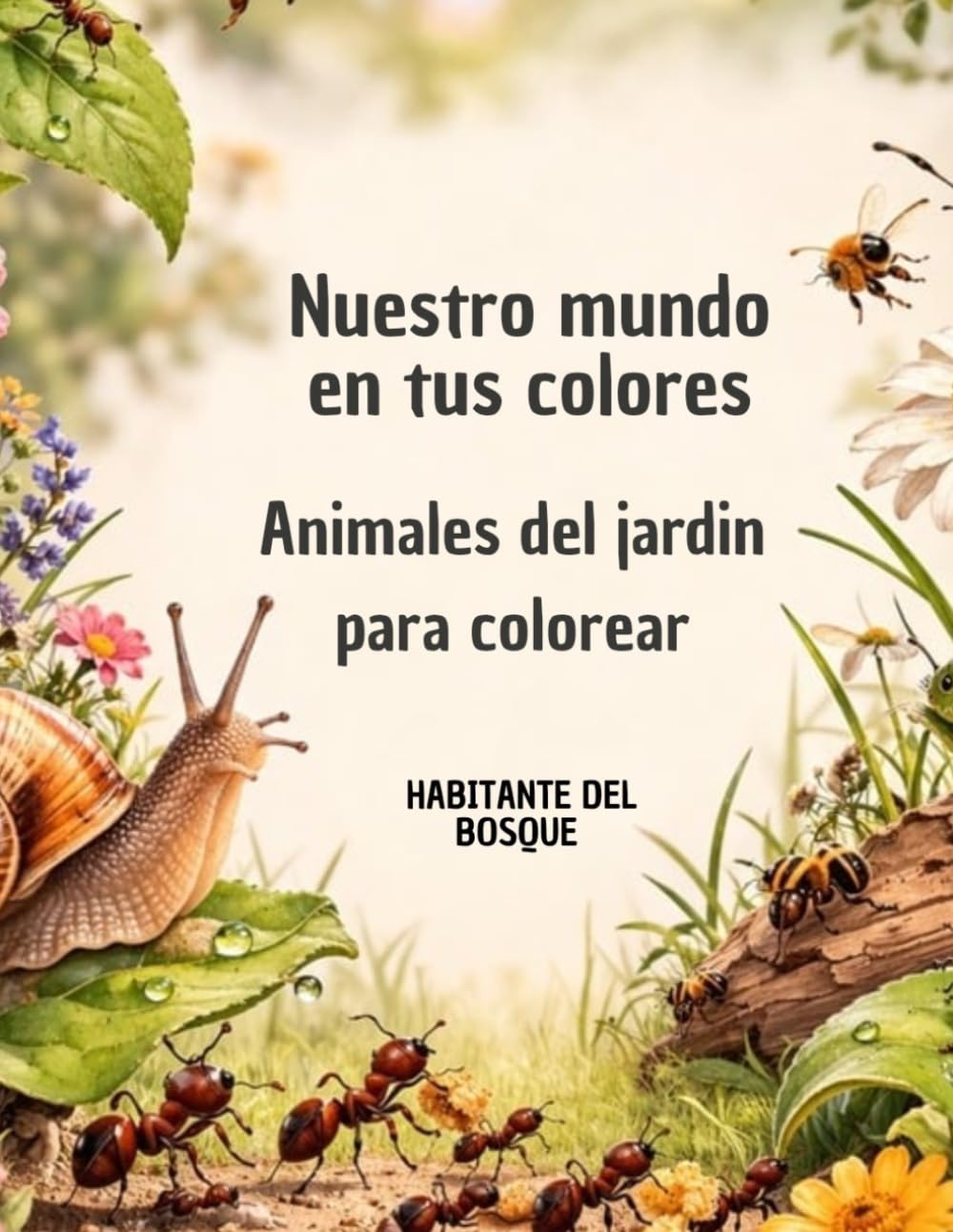 Animales del jardin para colorear (Nuestro mundo en tus colores)