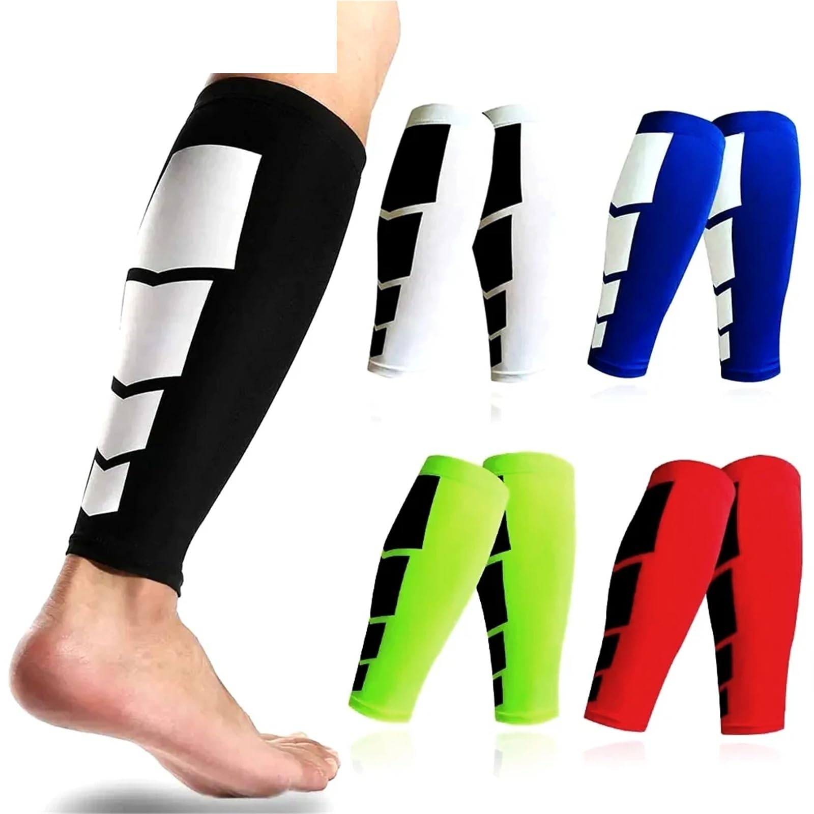 Rodillera Compresion 1 par de mangas compresión deportivas for pantorrillas, calcetines for correr, alivio del dolor venas varicosas y espinillas