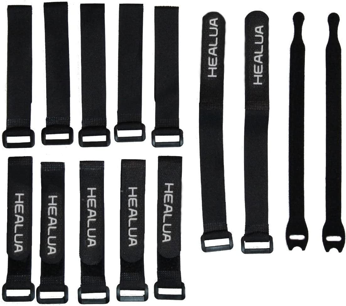 HEALUA Reusable Cinch Straps 3/4" x 8" 12 Pack, Multipurpose Quality