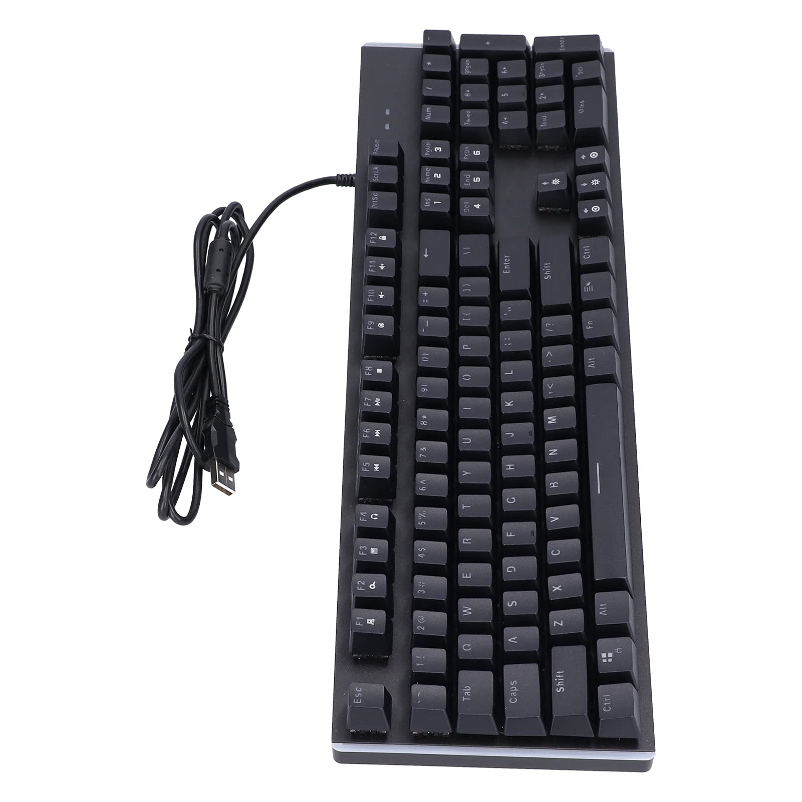 Zunate Klawiatura Mechaniczna, 104 Klawisze Przewodowa Mechaniczna Klawiatura do Gier do Laptopa do Gier PC, LC z osią optyczną, Ergonomiczne Nakładki Antypoślizgowe