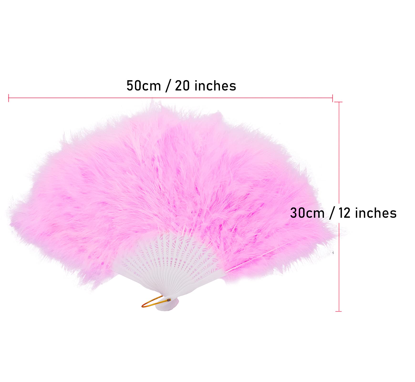 FANSOFFANS Marabou Feather Hand Fan 45cm - Image 2