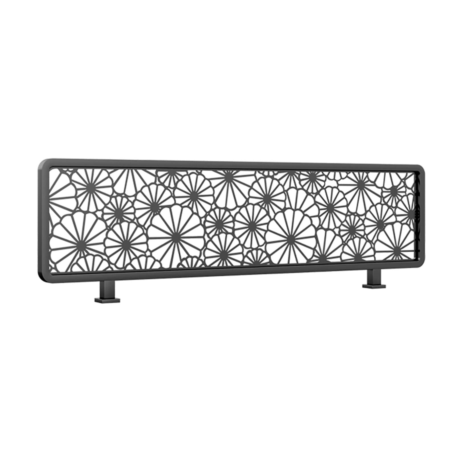 KLGFBDC Stylish Black Iron Decorative Partitions, 100cm HOL Out Dividers for Dining & Office, Raised Countertop Bar Desk Divider, 30cm for Modern Spaces