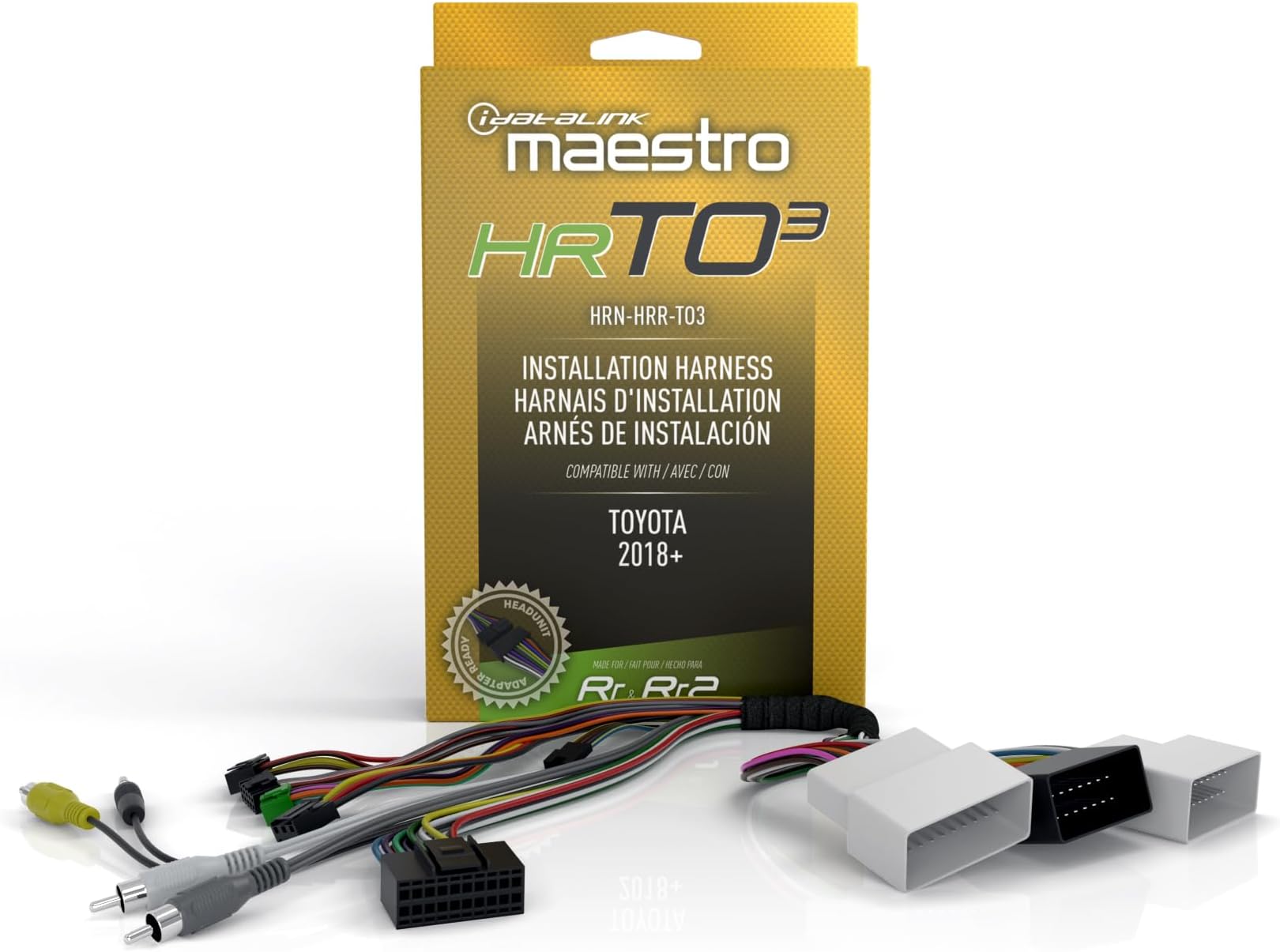 IdatalinkMaestro HRN-HRR-TO3 T-Harness for Select Toyota 2018+ Connect a New iDatalink-Ready car Stereo and retain Steering Wheel Controls and Factory amp (ADS-MRR or ADS-MRR2 Module Also Required)