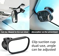 Vista 4 de Kewucn Espejo de coche para bebé, espejo retrovisor interior inastillable, espejo de observación de bebé, espejo retrovisor ajustable para asiento