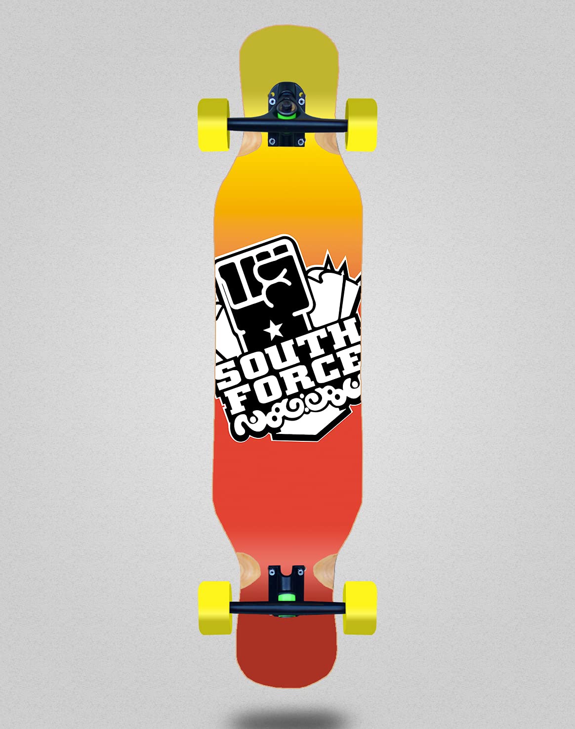 South force Skate Skateboard Longboard Complete 46x10 Logo Fire
