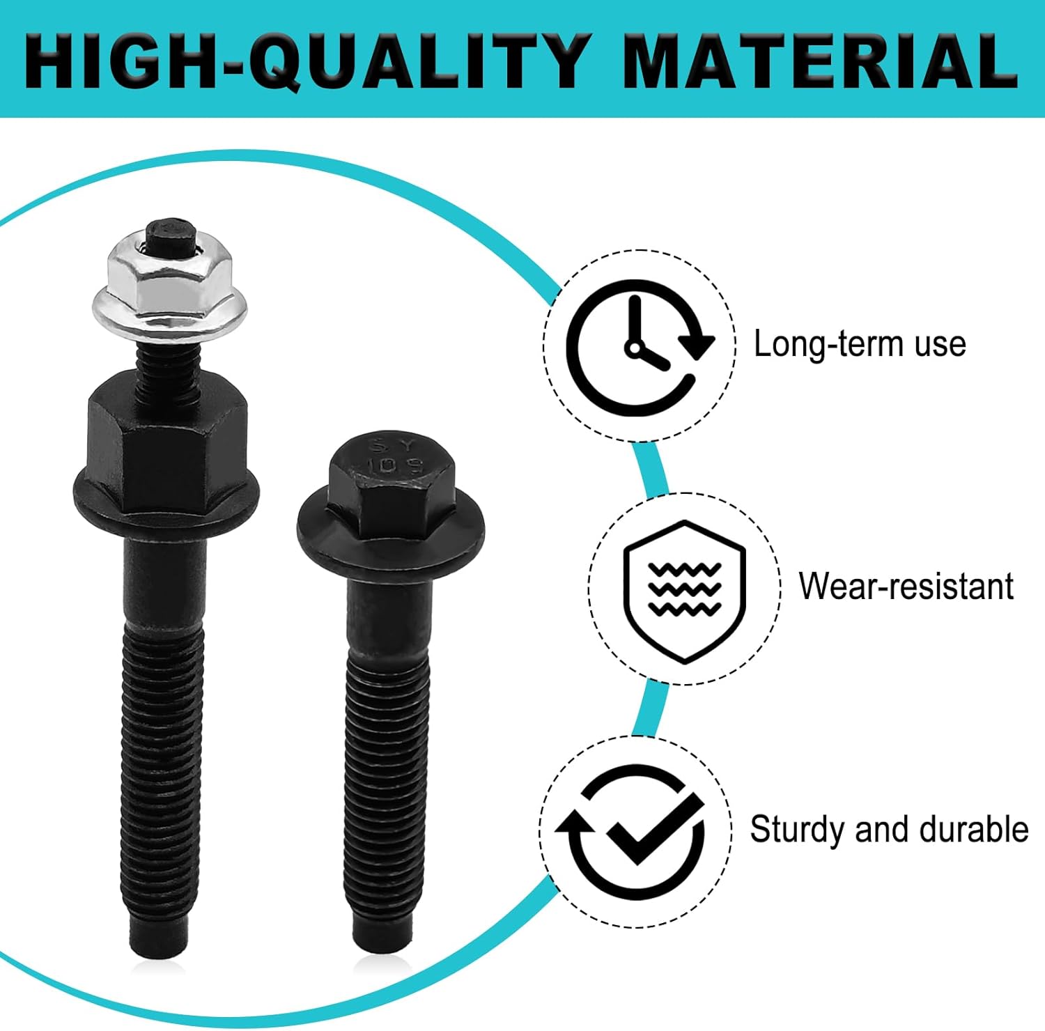 Left and Right Side Exhaust Manifold Bolts & Studs Hardware Kit Complete Set Compatible with Ram Chrysler Dodge 5.7L V8 Engines 2009-2020