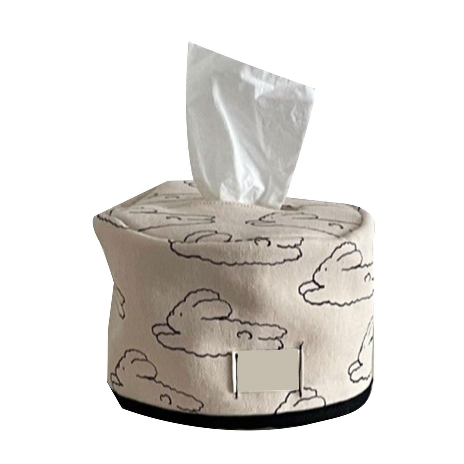 Kosmetiktuch-Spenderbox Stilvolle runde Taschentuchbox aus Baumwolle, Papierhandtuchhalter, Elegante Dekoration for die Küche Must-Haves für die Wohnung(A)