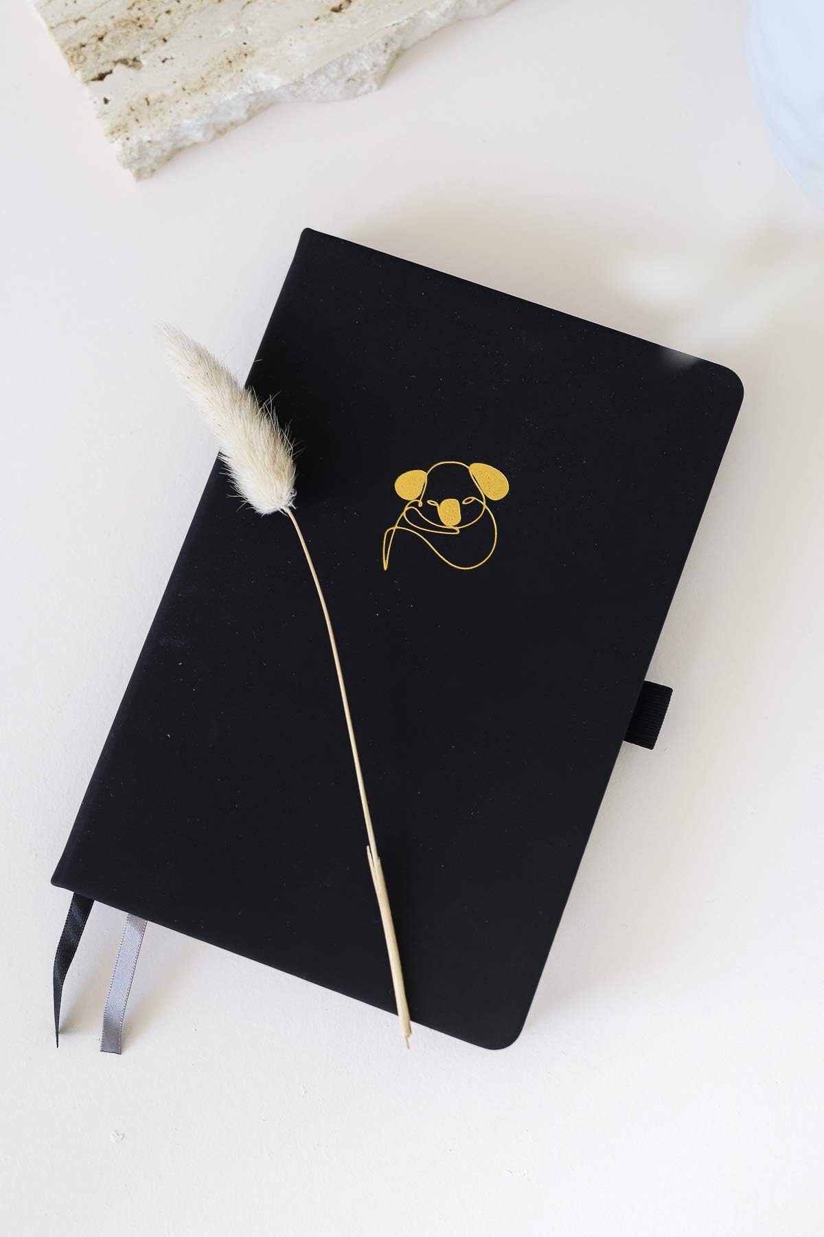 Scribble & Dot® Bullet Planner - Dotted Journal | A5 Ultra Thick 160gsm Paper - Premium Dotted Journal for Artists and Creators, Includes Pen Test Pages (Black Koala)