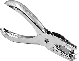 穴開けパンチ 1穴パンチ 6mm/3mm ステンレスパンチ 手動パンチ シングルホール 多機能 最大8枚までパンチ可能 ポータブル 省エネ DIYツール オフィス用品 (直径6mm)