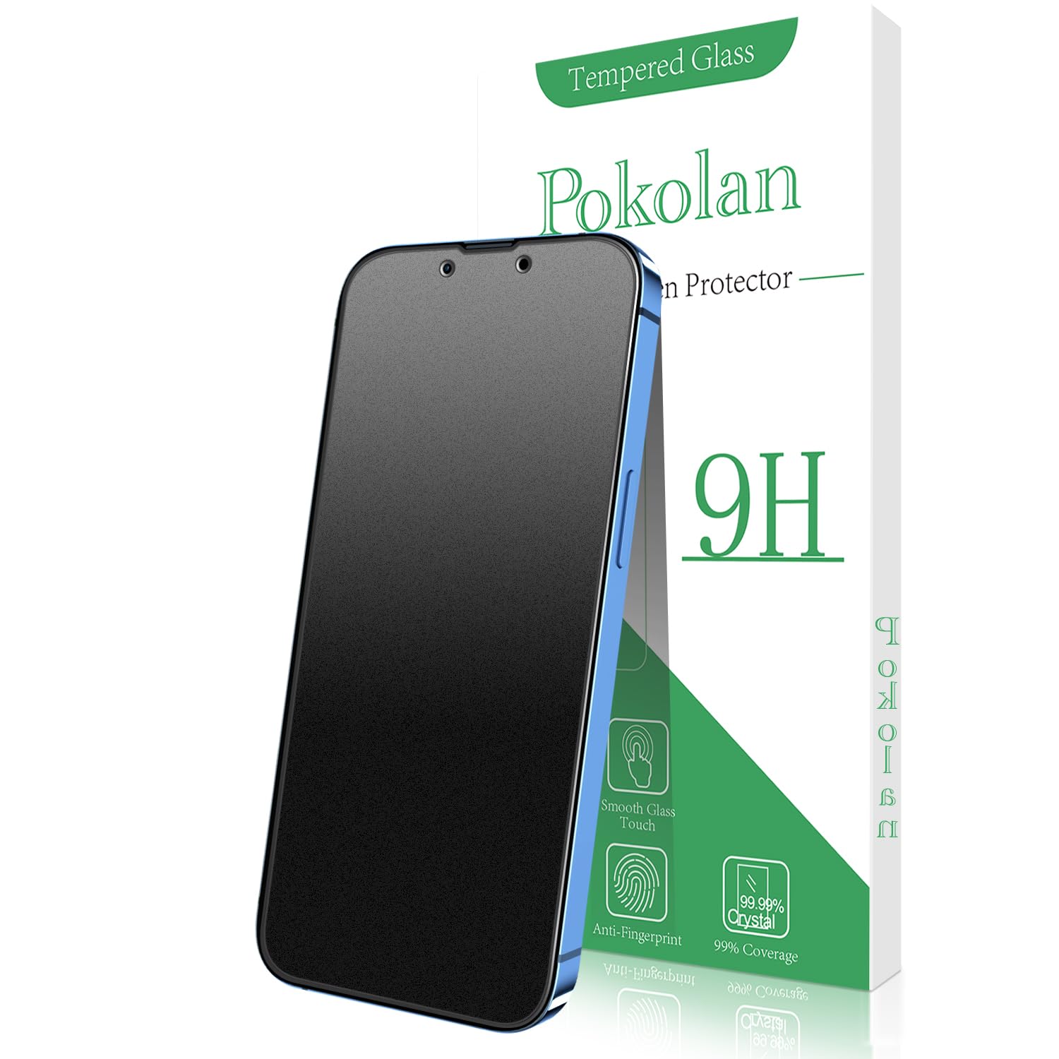 Pokolan 3 Piezas Protector Pantalla Mate para iPhone 13, 13 Pro, 14 | Lámina de cristal mate, antirreflejos, sin burbujas, antiarañazos, antihuellas dactilares, ultra transparente