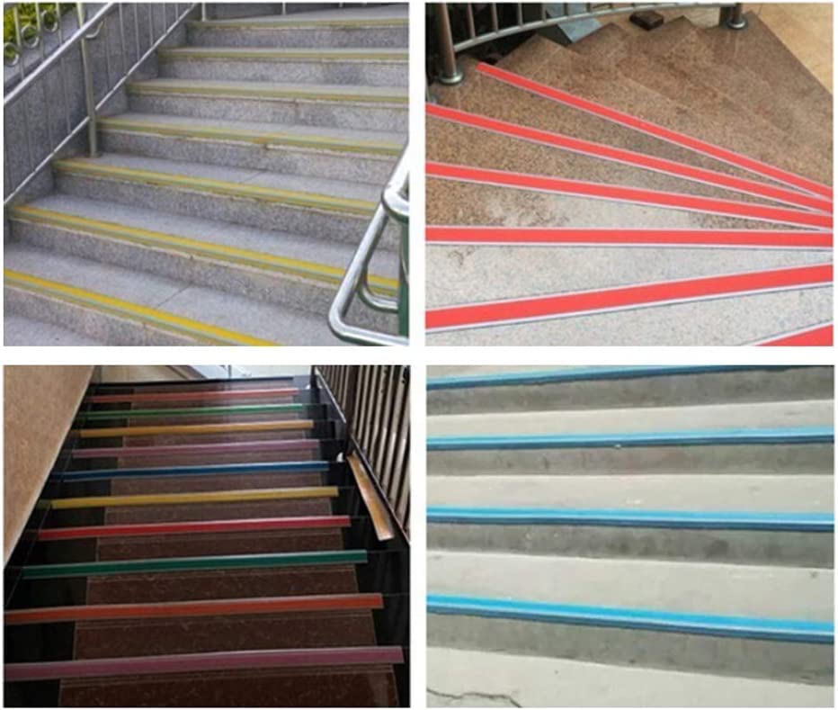 Image of Self-Adhesive Rubber Step Protector Edge Trim Strips,L-Shaped Corner Guard Staircase Threshold Strip,Anti Slip Tread, Used for Indoor Outdoor Tile(Pack of 2,2 Meter)