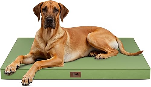 Miniatura 26 de Cama Ortopédica para Perros de Exterior para Perros Medianos y Gatos, Tapete Plano Impermeable para Mascotas con Espuma de Caja de Huevos y Funda