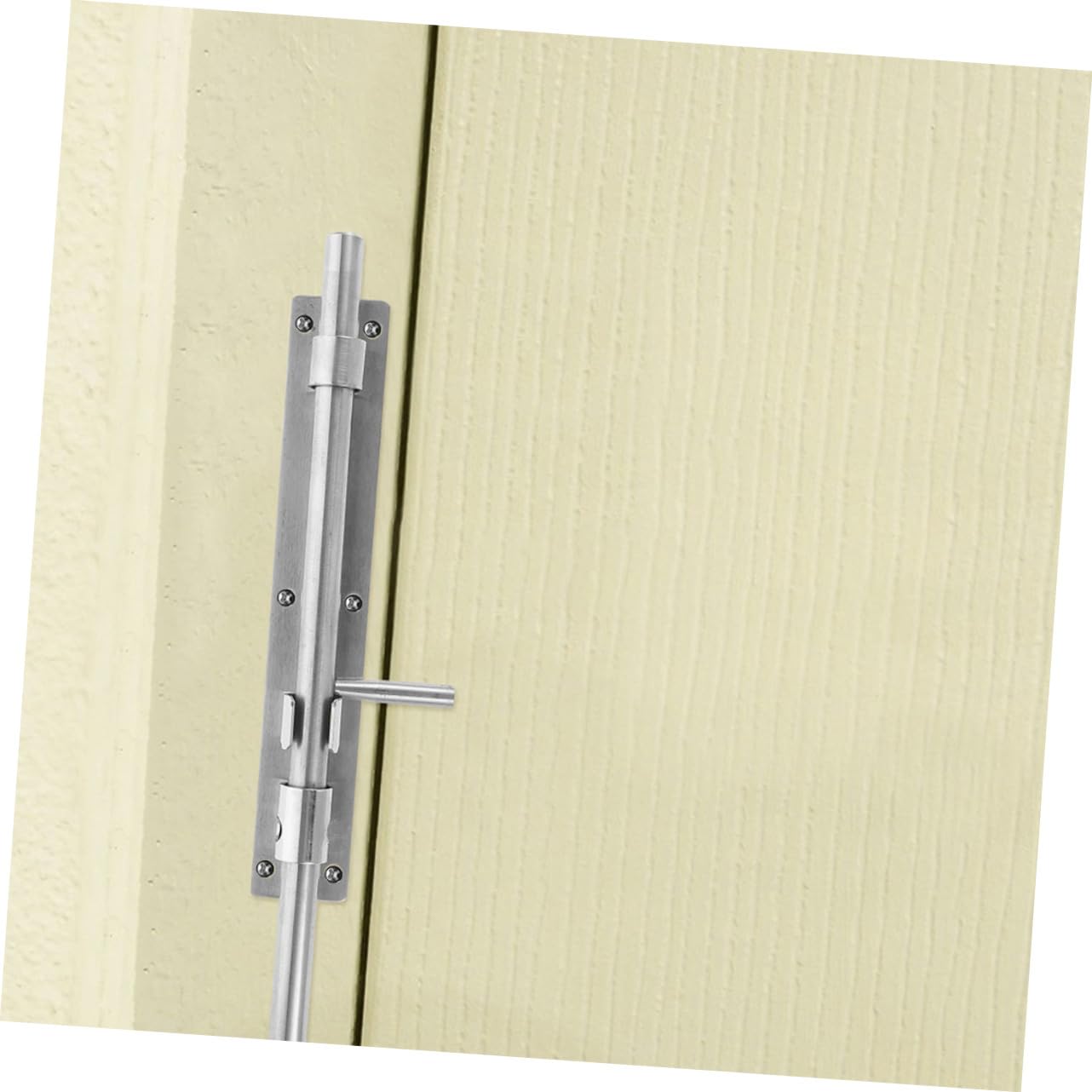 OSALADI Loquet de Verrouillage pour Portes en Bois et Chambres Résistant à L'usure en Acier Inoxydable Argenté, 2 Pièces, Haute Dureté Distance Trou 216mm