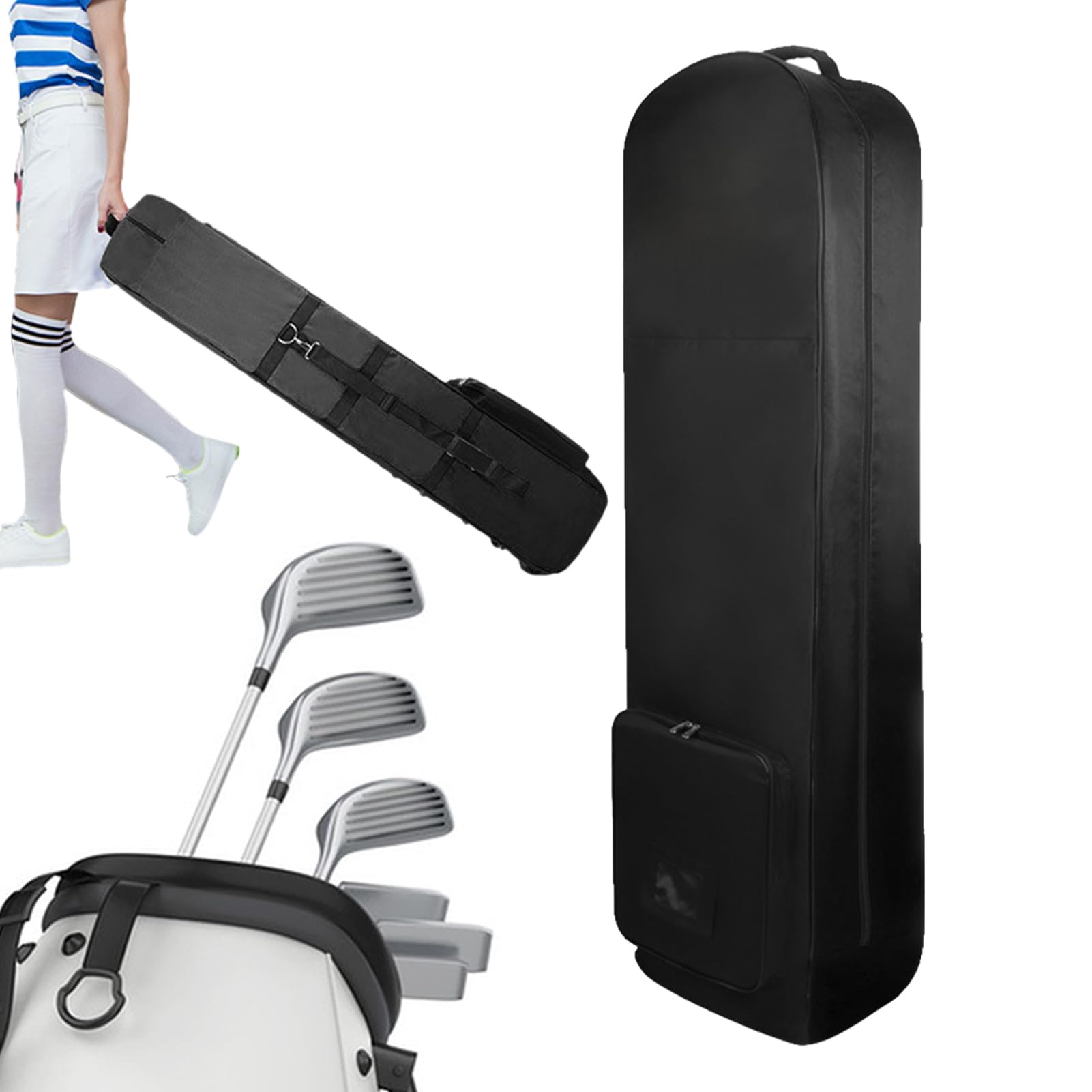 Golf-Reisetasche | Golf-Flugzeugtaschen für Reisen mit Rad - Faltbares | tragbares, leichtes Golfzubehör mit Seitengriff für Damen, Herren, Golfer, Reisen