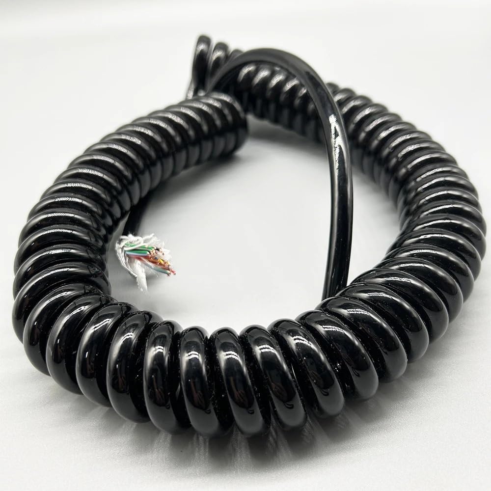 Cavo a molla schermato a 25 nuclei Cavo PU standard nazionale Cavo a spirale Filo for volantino Linea di collegamento for macchine utensili CNC (Size : Undraw 2 meter, Color : 25 core)