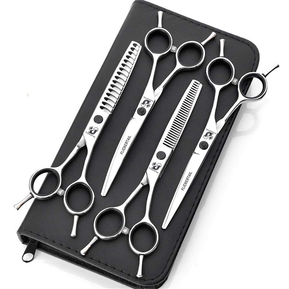 6.0 Pollici Pet Grooming Forbici Kit, Capelli Dell'animale Domestico Forbici Set Professionale in Acciaio Inox Dogs & Cats Regolatore dei Capelli Corredo, per Il Salone, Uso della Casa