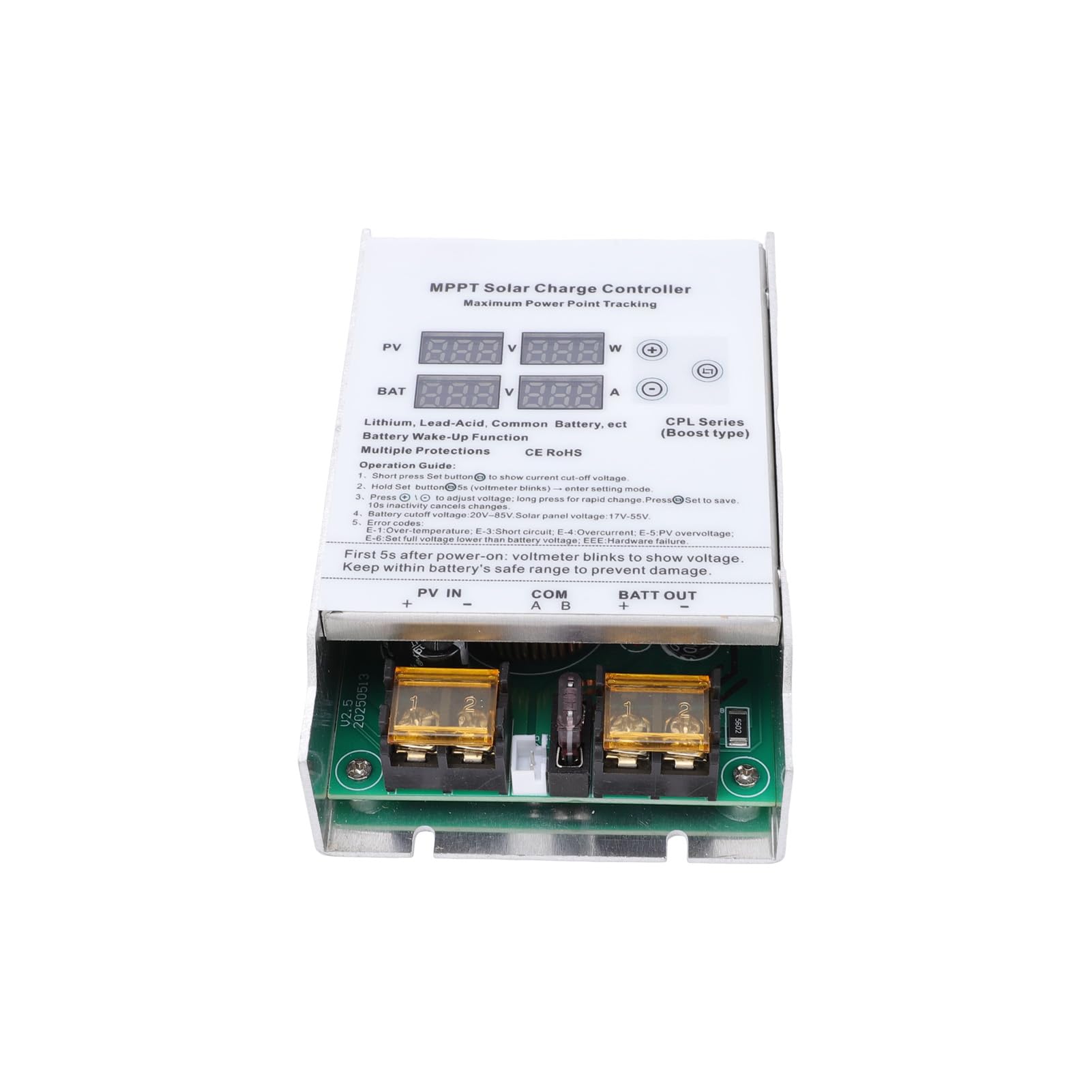 Alomejor Caricatore Solare MPPT Regolatore di Spinta Efficiente per Carrello da Golf a Batterie Multiple Display a LED Ad Alta Efficienza 24V 36V 48V 60V 72V per Veicoli Elettrici