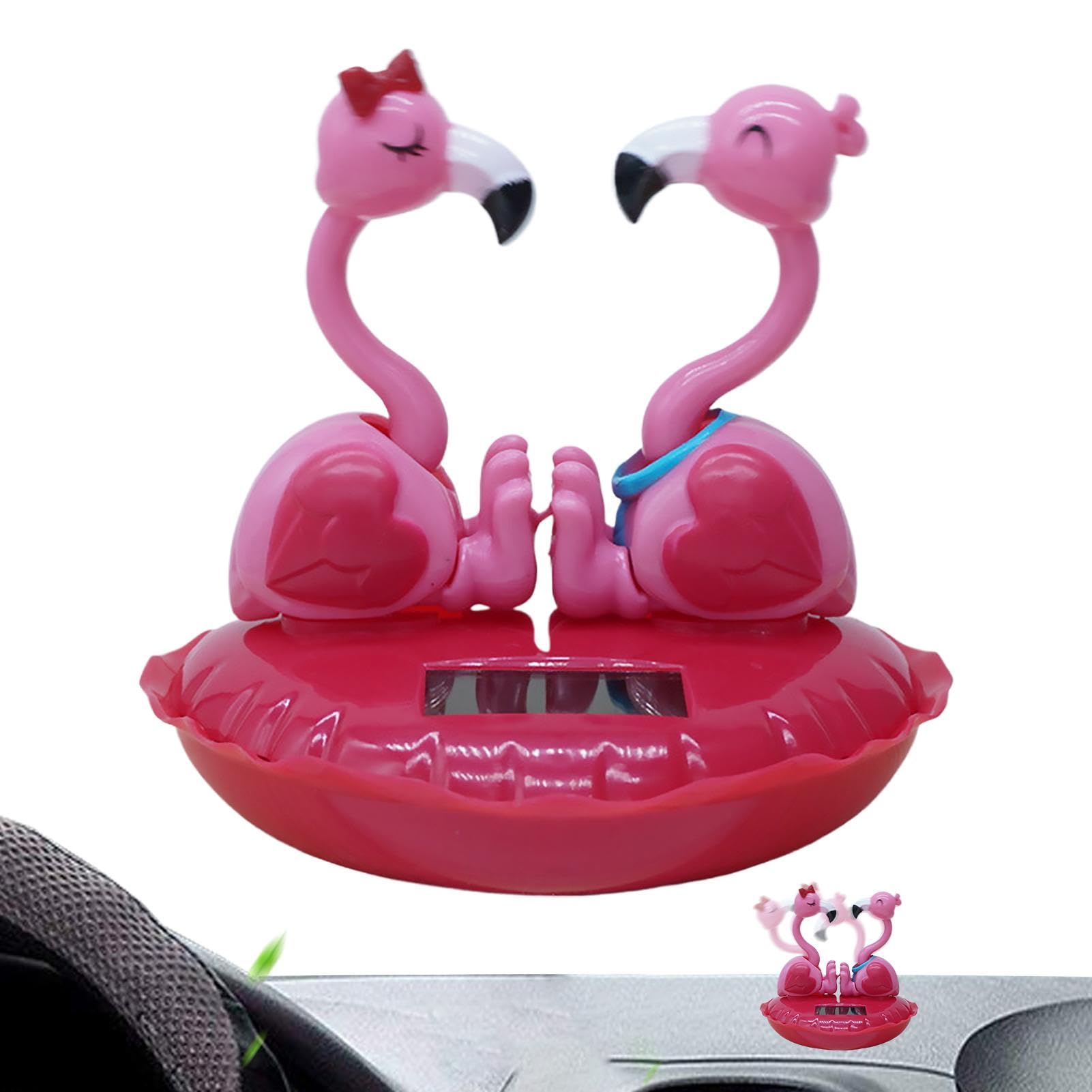 Animale solare,Animali danzanti ad energia solare - Figura decorativa di fenicottero da tavolo | Ornamenti di San per la scrivania del cruscotto 'auto, per la decorazione 'auto con