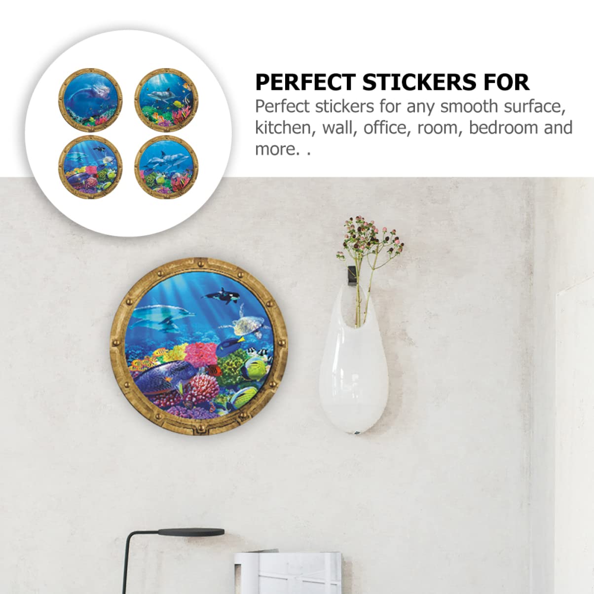 Toyvian 12pezzi Adesivi Murali Animali Marini Decorativo Per Casa Ufficio e Camera Da Letto Facile Installazione e Resistenti Perfetti Per Creare Atmosfere