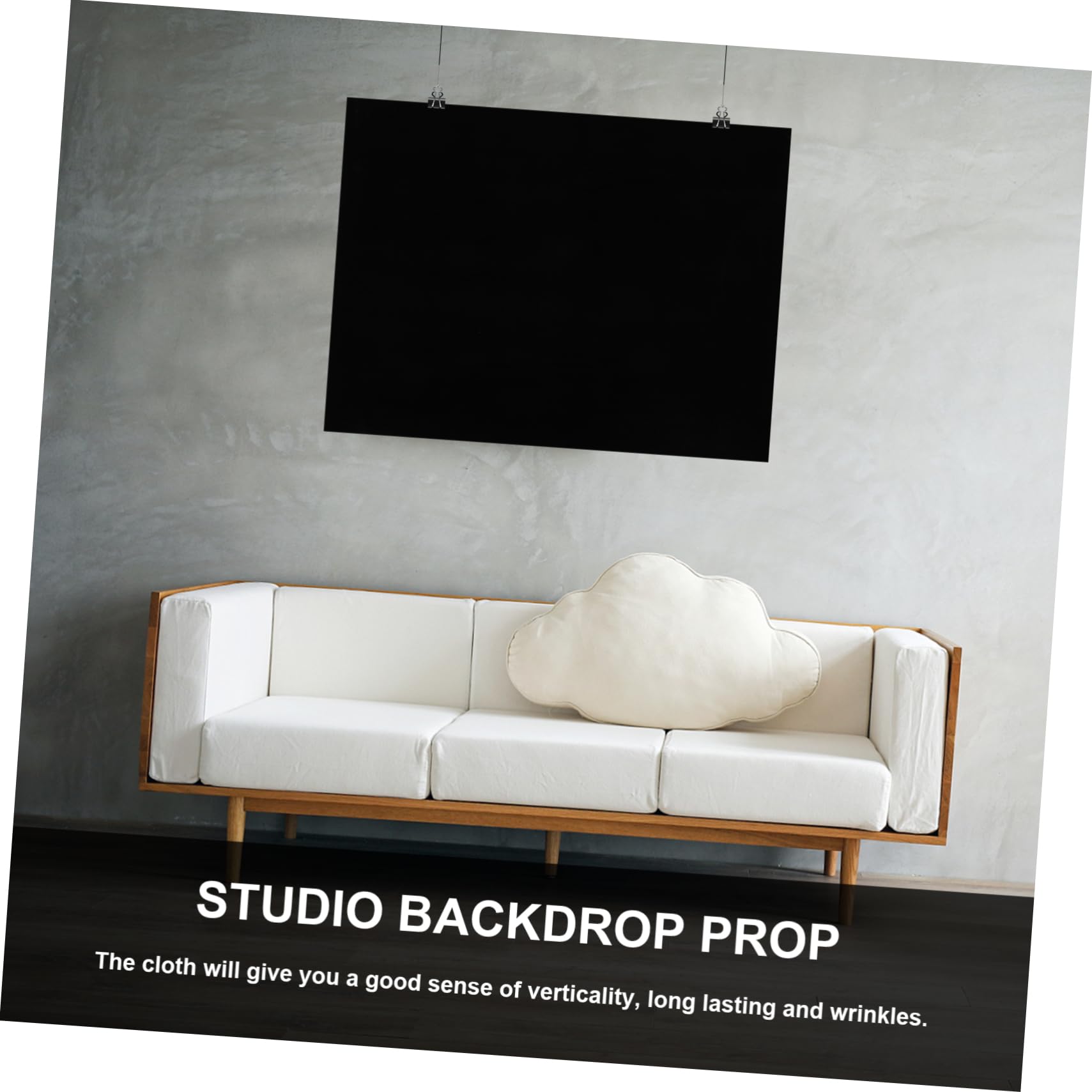 SHINEOFI Sfondo Fotografico Nero Floccato 200x150cm, Assorbe Luce, Lavabile e Facile da Ripristinare per Foto e Video Professionali