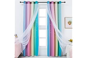 Anjee Rainbow Curtains for Girls: Transform Your Room into an Enchanted Paradise