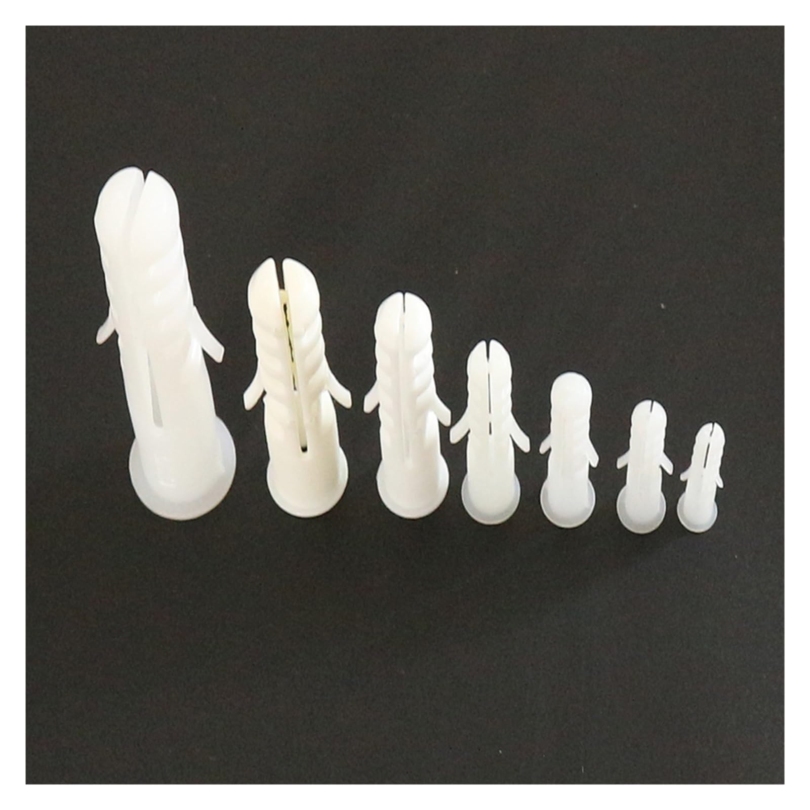 Schrauben und Dübel, Set mit 100 Kunststoff-Spreizdübeln und Schrauben, 5–14 mm(12mm)